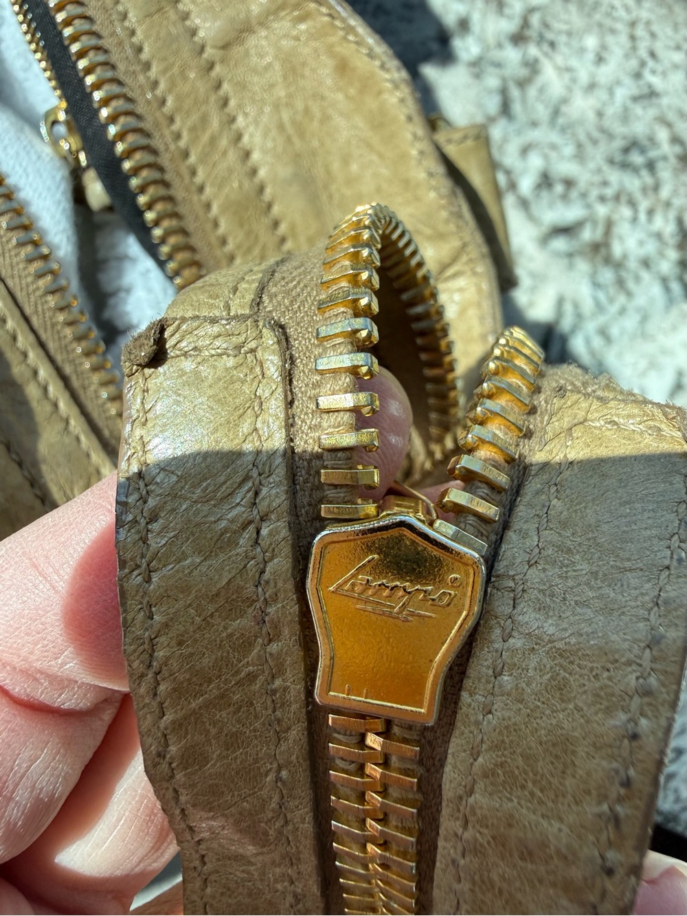 Balenciaga City Bag in Beige with Gold Tone Hardware Pre-2011 - Picture 8 of 15
